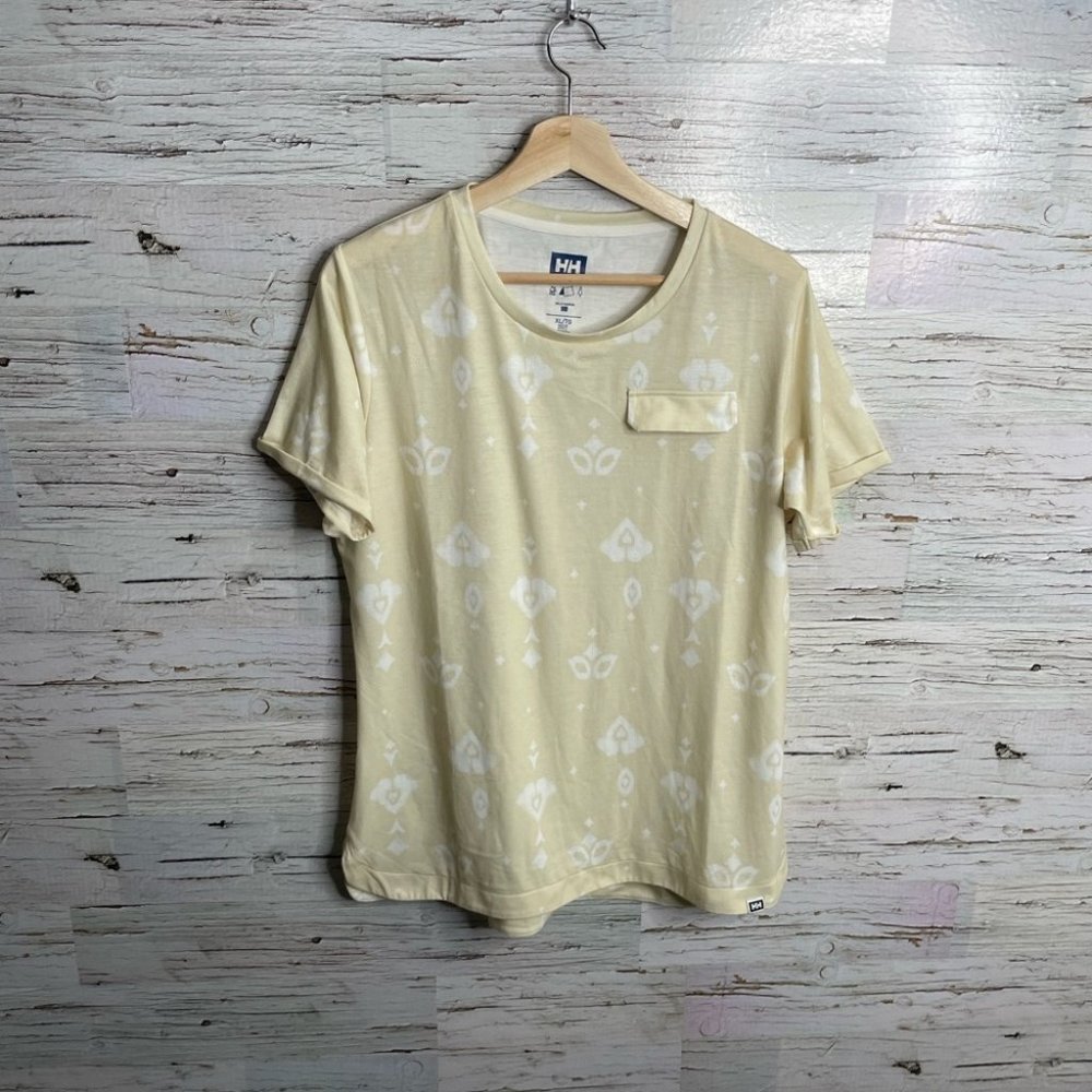 Helly Hansen tee shirt white yellow size xl
